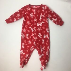 Carters Christmas fleece pajamas